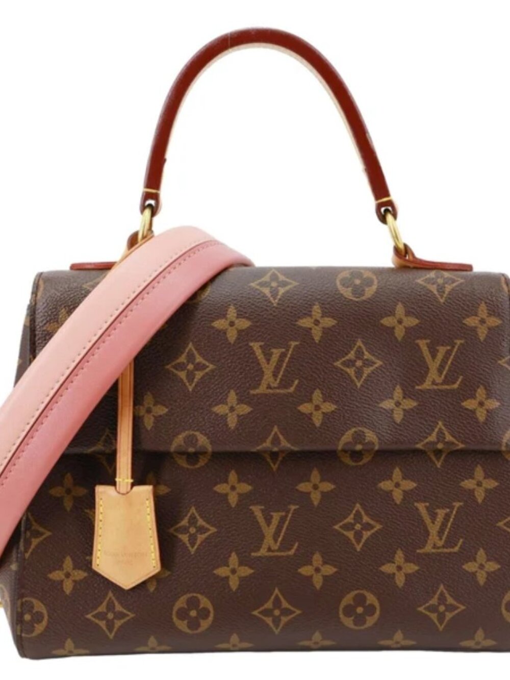 Louis Vuitton Cluny BB Monogram Canvas Crossbody Bag Brown